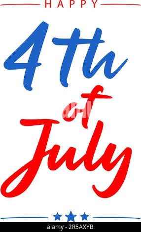 Alles gute zum 4. Juli mit Sternen. Vektordarstellung Stock Vektor