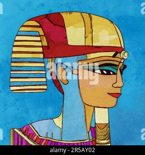 Altägyptischer Hintergrund. Ägyptische Hieroglyphe. Stockfoto