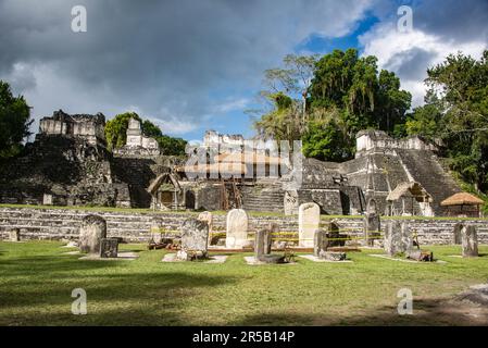 Ruinen von Tikal im Tikal-Nationalpark, Petén, Guatemala Stockfoto