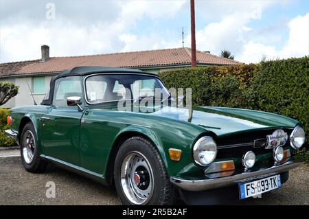 Triumph TR6 in British Racing Green Stockfoto