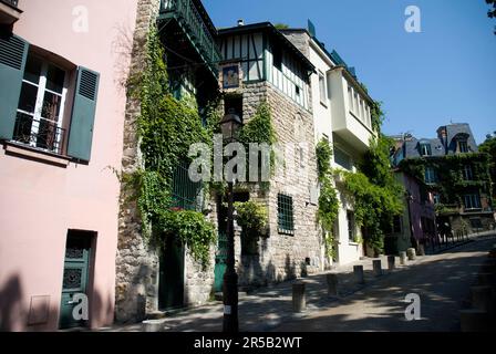 Rue de L'Abreuvoir, Paris Frankreich Stockfoto