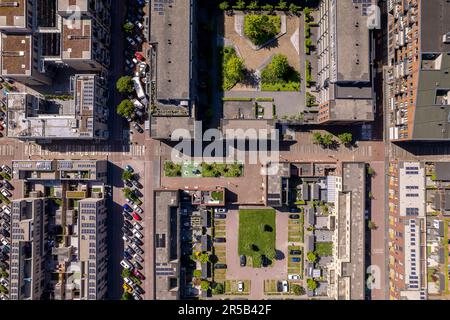 Blick auf das Wohngebiet im Stadtviertel Leidsche Rijn in Utrecht, Niederlande Stockfoto