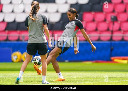 Eindhoven, Niederlande. 02. Juni 2023. EINDHOVEN, NIEDERLANDE - JUNI 2: Geyse des FC Barcelona während einer Trainingssitzung des FC Barcelona vor dem Finalspiel der UEFA Women's Champions League zwischen dem FC Barcelona und dem VfL Wolfsburg im PSV-Stadion am 2. Juni 2023 in Eindhoven, Niederlande (Foto von Joris Verwijst/Orange Pictures) Guthaben: Orange Pics BV/Alamy Live News Stockfoto