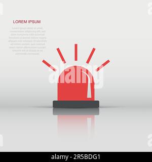 Not-Sirene Symbol im flachen Stil. Polizei alarm Vector Illustration auf weißem Hintergrund isoliert. Medical Alert Geschäftskonzept. Stock Vektor