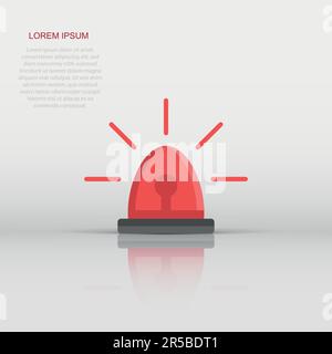 Not-Sirene Symbol im flachen Stil. Polizei alarm Vector Illustration auf weißem Hintergrund isoliert. Medical Alert Geschäftskonzept. Stock Vektor