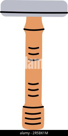 Altes Rasiermesser-Symbol. Friseursalon und Friseurwerkzeugsilhouette. Vektordarstellung. Stock Vektor