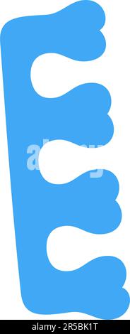 Symbol für Fingertrenner, Maniküre und Pediküre. Silhouette für Maniküre und Pediküre. Vektordarstellung. Stock Vektor