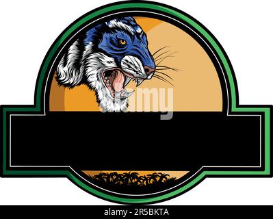 Vektordarstellung des Tigerkopf-Logos Stock Vektor