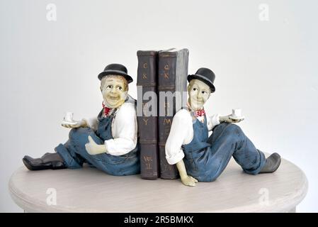 Das Buch mit Laurel und Hardy endet. Ein britisch-amerikanisches Comedy-Duo aus den 1920er bis Mitte der 1950er. Hollywood-Filmstar Stockfoto