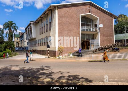 Kolonialgebäude in Zomba, Malawi Stockfoto