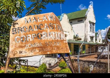 Kolonialgebäude in Zomba, Malawi Stockfoto