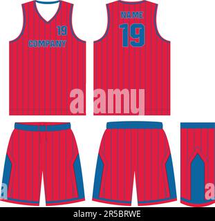 Basketball Uniform Shorts Vorlage für Basketball Club Stock Vektor