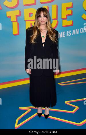 Kaley Cuoco bei der Premiere der Peacock Streamingserie „Based on a True Story“ im Pacific Design Center. West Hollywood, 01.06.2023 Stockfoto