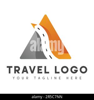 Reiselogo Design Navigation Logotyp Richtungssymbol Stock Vektor
