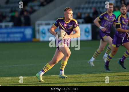 Newcastle, Großbritannien. 02. Juni 2023. Connor Bailey von Newcastle Thunder spielt am Freitag, den 2. Juni 2023, beim BETFRED Championship-Spiel zwischen Newcastle Thunder und Bradford Bulls im Kingston Park, Newcastle. (Foto: Chris Lishman | MI News) Kredit: MI News & Sport /Alamy Live News Stockfoto