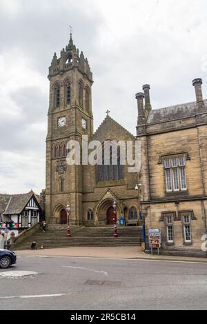 Old Parish Church am westlichen Ende der High Street, Peebles, Schottland Stockfoto