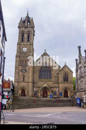 Old Parish Church am westlichen Ende der High Street, Peebles, Schottland Stockfoto