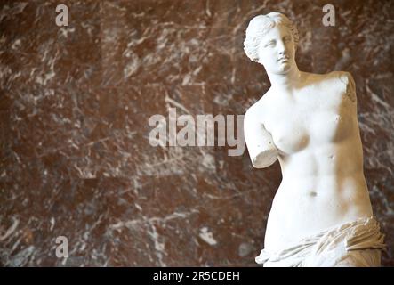 Statue der griechischen Göttin Aphrodite, entdeckt auf der Insel Melos Stockfoto