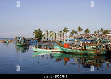 Fischerboote, Doung Dong Town, Phu Quoc Island, Vietnam Stockfoto