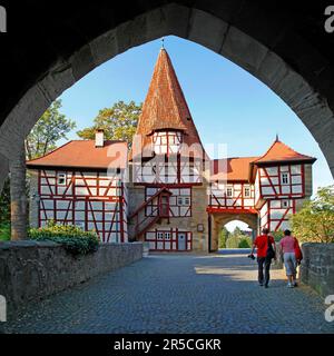 Roedelseer Tor, Iphofen, Unterfranken, Bayern, Deutschland Stockfoto