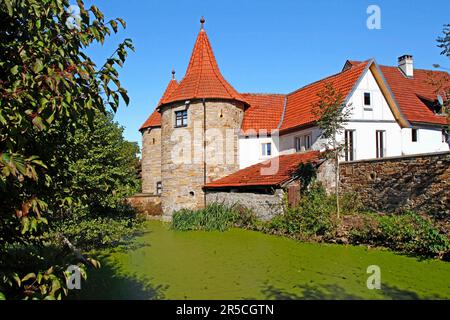 Westtor, erbaut 1584-1587, Prichsenstadt, Niederfrankreich, Bayern, Vorstadttor, oberes Tor, Deutschland Stockfoto