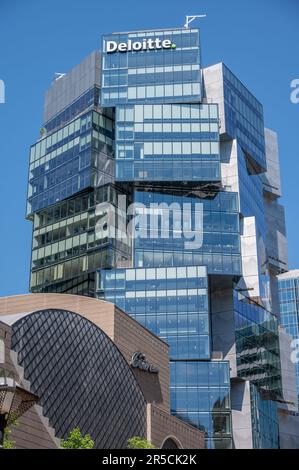 Vancouver, British Columbia - 26. Mai 2023: Deloitte Building auf der West Georgia Street. Stockfoto