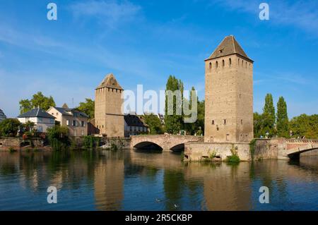 Ponts Couverts vor La Petite France in Straßburg, Elsass, Frankreich Stockfoto