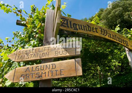 Algunder Waalweg, Südtirol, Italien Stockfoto