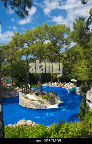 Pool des Lykia World Village Hotels in Ölüdeniz in der Nähe von Fethiye, türkischer Ägäis, Ägäis, Türkei, Asien Stockfoto