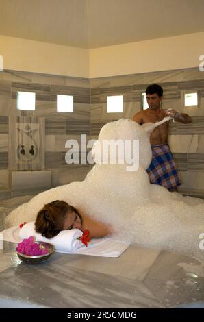 Hamam im Lykia World Village Hotel in Oeluedeniz nahe Fethiye, türkische Ägäis, Ägäis, Türkei Stockfoto