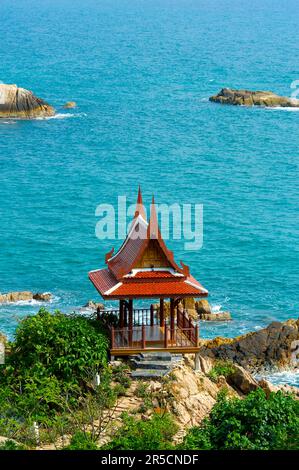 Tempel in Choeng Mon Bay, Ko Samui Island, Thailand, Buddhismus, Südthailand Stockfoto