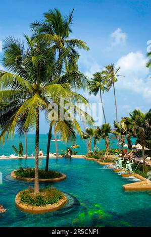 Anantara Hotel am Mae Nam Beach, Ko Samui Island, Thailand, Südthailand, Resort Stockfoto