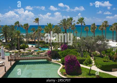 Poolbereich des Hotel Annabelle in Pafos, Paphos, Südzypern, Südzypern Stockfoto