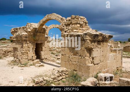 Saranda Kolones im Ausgrabungsgebiet in Pafos, Paphos, Südzypern Stockfoto