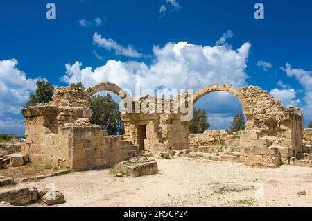 Saranda Kolones im Ausgrabungsgebiet in Pafos, Paphos, Südzypern Stockfoto