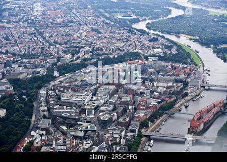 Weser, Weserburg, Bremer Stadtzentrum, Deutschland Stockfoto