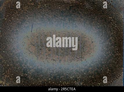 Verbrannte Folientextur, Kratzer, herabgesetzter Film Stockfoto