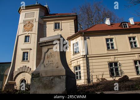 Lancut Castle in Polen ist eine herrliche historische Festung mit reichem Kulturerbe, atemberaubender Architektur, wunderschöner Inneneinrichtung und Gärten Stockfoto