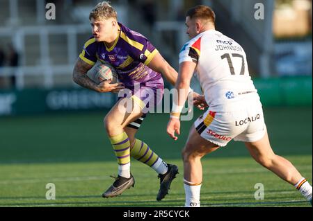 Newcastle, Großbritannien. 02. Juni 2023. Denive Balmforth in Aktion für Newcastle Thunder während DES BETFRED-Meisterschaftsspiels zwischen Newcastle Thunder und Bradford Bulls am Freitag, den 2. Juni 2023 im Kingston Park, Newcastle. (Foto: Chris Lishman | MI News) Kredit: MI News & Sport /Alamy Live News Stockfoto