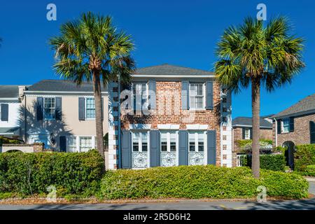 Häuser im Zentrum von Charleston, South Carolina, USA. Stockfoto