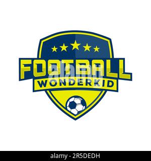 Inspiriert durch das Vektorlogo der Fußballlegende Stock Vektor
