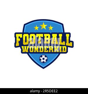 Inspiriert durch das Vektorlogo der Fußballlegende Stock Vektor