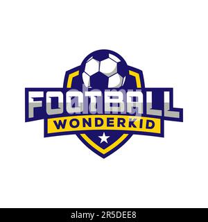 Inspiriert durch das Vektorlogo der Fußballlegende Stock Vektor