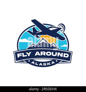 Flugzeugfliege Icon Buchstaben Vektor Logo Inspiration Stock Vektor