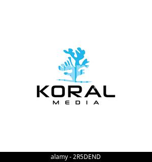 Coral Icon Tech Vector Logo Inspiration Stock Vektor