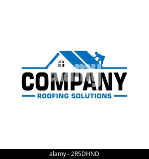 Dachdeckungslösungen Logo-Vorlage Design kreativ Stock Vektor