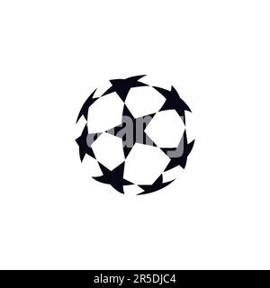 Ballstern-Logo. Fußball-Symbol Stock Vektor