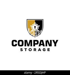 DESIGN-VORLAGE FÜR SPEICHERLOGO Stock Vektor