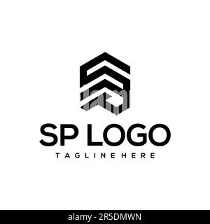 SP Letter Monogramm Logo Template Design Kreative Idee Stock Vektor