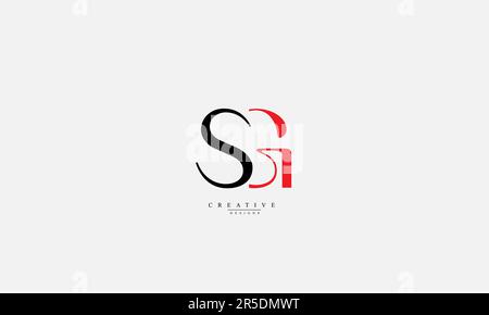 Buchstabenbuchstaben Initialen Monogramm-Logo SG GS S G Stock Vektor